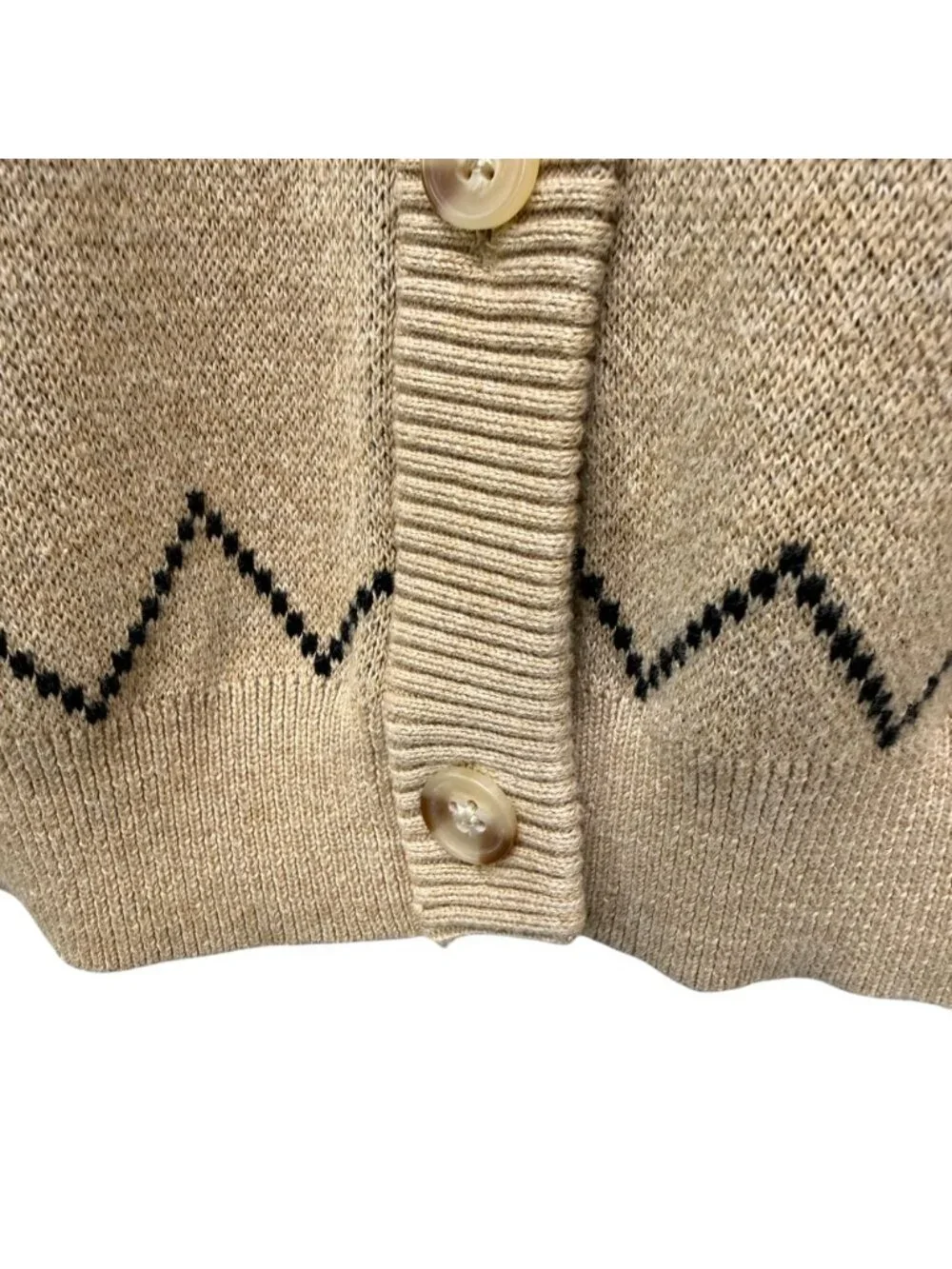 Old Navy Horses Cardigan Girls XL (14-16) Sweater Camel Tan Pony Equestrian